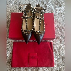 Valentino Garavani Rockstud Caged Ballerina Flat; Size 36; BNIB